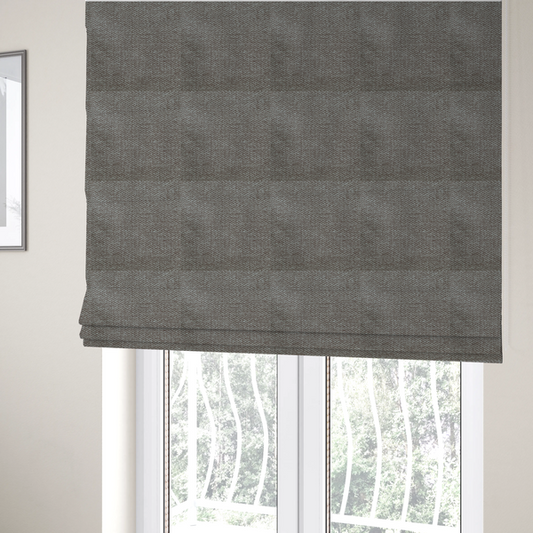 Cordoba Soft Plain Chenille In Brown Colour Upholstery Fabric CTR-2928 - Roman Blinds