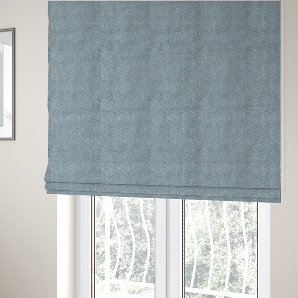 Cordoba Soft Plain Chenille In Silver Colour Upholstery Fabric CTR-2930 - Roman Blinds