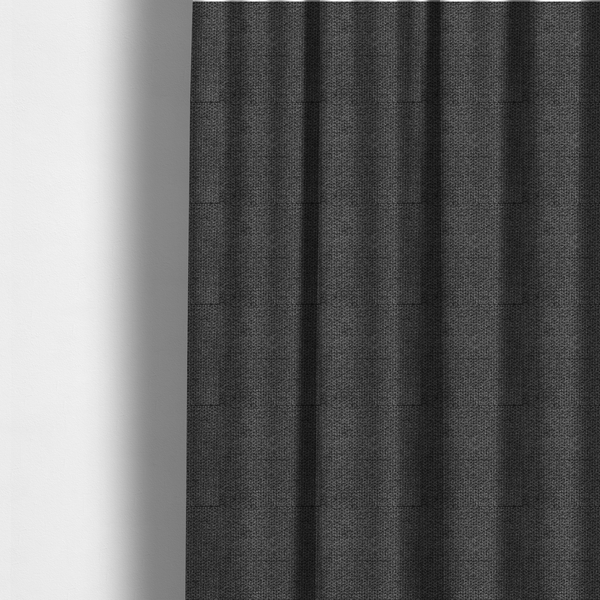 Cordoba Soft Plain Chenille In Black Colour Upholstery Fabric CTR-2934 - Made To Measure Curtains