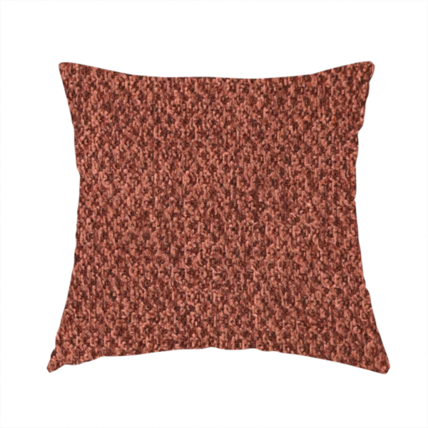 Cordoba Soft Plain Chenille In Terracotta Red Colour Upholstery Fabric CTR-2937 - Handmade Cushions