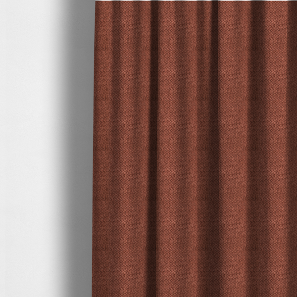 Cordoba Soft Plain Chenille In Terracotta Red Colour Upholstery Fabric CTR-2937 - Made To Measure Curtains