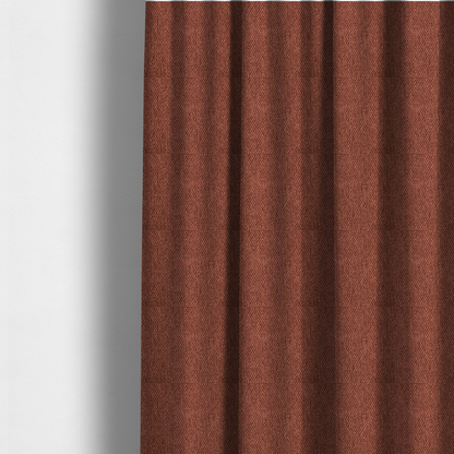 Cordoba Soft Plain Chenille In Terracotta Red Colour Upholstery Fabric CTR-2937 - Made To Measure Curtains