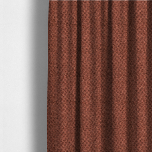 Cordoba Soft Plain Chenille In Terracotta Red Colour Upholstery Fabric CTR-2937 - Made To Measure Curtains