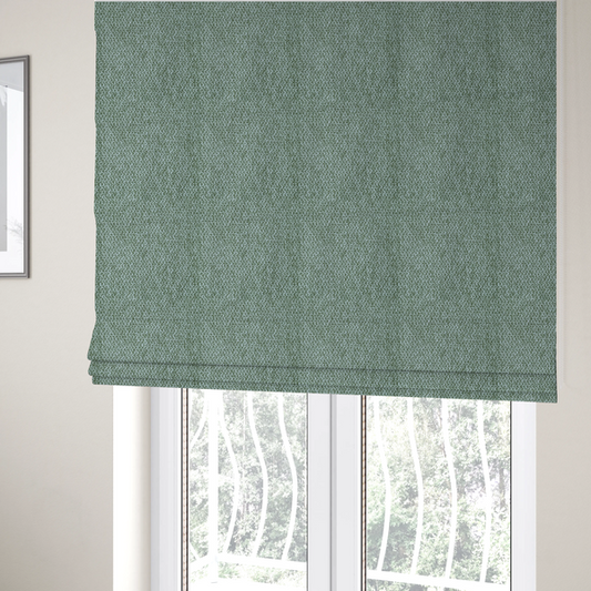 Cordoba Soft Plain Chenille In Green Colour Upholstery Fabric CTR-2939 - Roman Blinds
