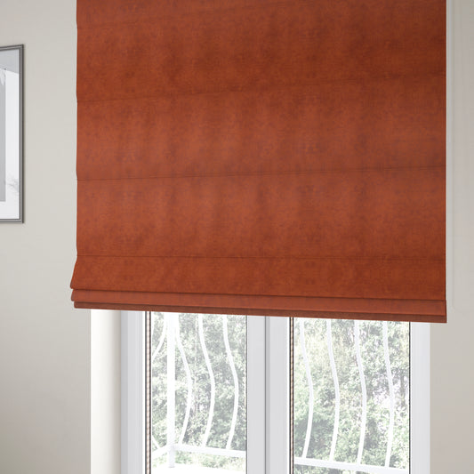 Elkhart Collection Soft Thick Durable Faux Suede Fabric In Orange Colour Upholstery Fabric CTR-294 - Roman Blinds