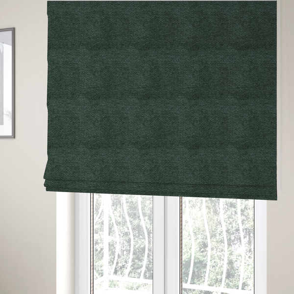 Cordoba Soft Plain Chenille In Army Green Colour Upholstery Fabric CTR-2940 - Roman Blinds