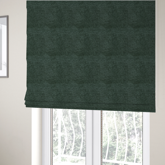 Cordoba Soft Plain Chenille In Army Green Colour Upholstery Fabric CTR-2940 - Roman Blinds