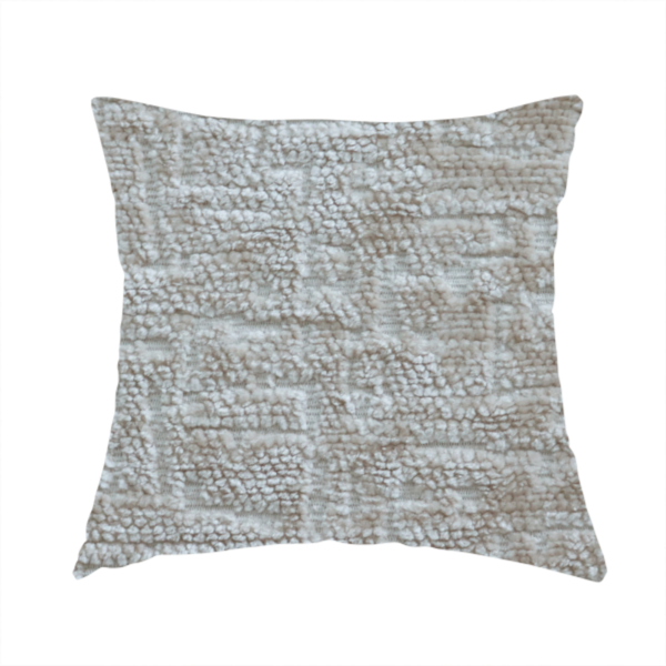 Dover Chenille Semi Plain In Beige Colour Upholstery Fabric CTR-2943 - Handmade Cushions