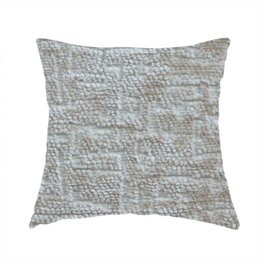 Dover Chenille Semi Plain In Beige Colour Upholstery Fabric CTR-2943 - Handmade Cushions