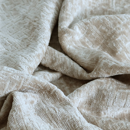 Dover Chenille Semi Plain In Beige Colour Upholstery Fabric CTR-2943