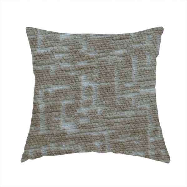 Dover Chenille Semi Plain In Desert Brown Colour Upholstery Fabric CTR-2944 - Handmade Cushions