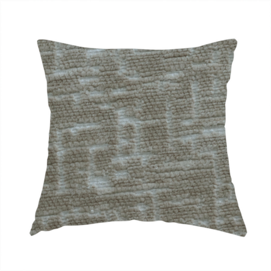 Dover Chenille Semi Plain In Desert Brown Colour Upholstery Fabric CTR-2944 - Handmade Cushions