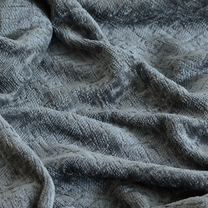 Dover Chenille Semi Plain In Dark Grey Colour Upholstery Fabric CTR-2945