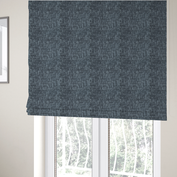 Dover Chenille Semi Plain In Dark Grey Colour Upholstery Fabric CTR-2945 - Roman Blinds