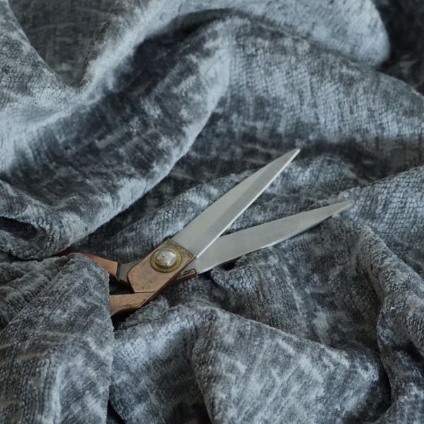 Dover Chenille Semi Plain In Grey Colour Upholstery Fabric CTR-2946