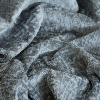 Dover Chenille Semi Plain In Grey Colour Upholstery Fabric CTR-2946