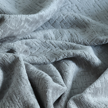 Dover Chenille Semi Plain In Silver Grey Colour Upholstery Fabric CTR-2947