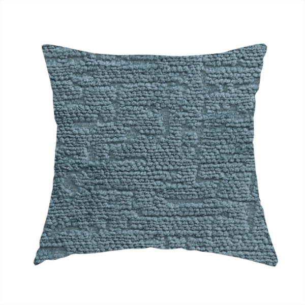 Dover Chenille Semi Plain In Teal Blue Colour Upholstery Fabric CTR-2948 - Handmade Cushions