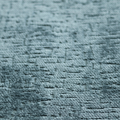Dover Chenille Semi Plain In Teal Blue Colour Upholstery Fabric CTR-2948