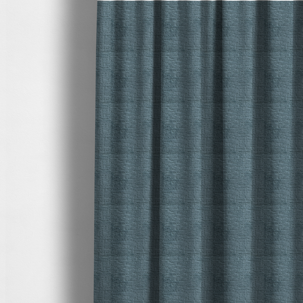Dover Chenille Semi Plain In Teal Blue Colour Upholstery Fabric CTR-2948 - Made To Measure Curtains