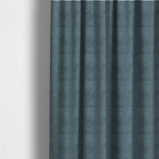 Dover Chenille Semi Plain In Teal Blue Colour Upholstery Fabric CTR-2948 - Made To Measure Curtains