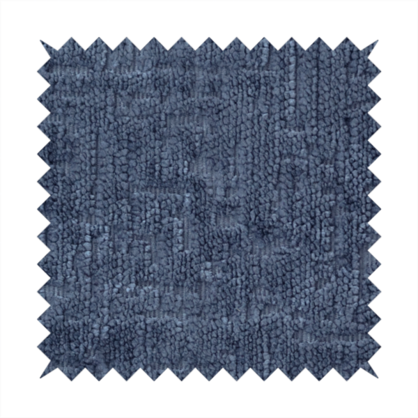 Dover Chenille Semi Plain In Blue Colour Upholstery Fabric CTR-2949