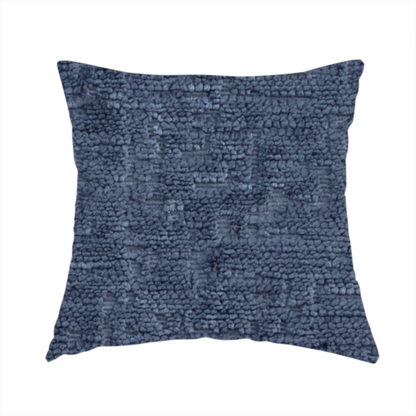 Dover Chenille Semi Plain In Blue Colour Upholstery Fabric CTR-2949 - Handmade Cushions