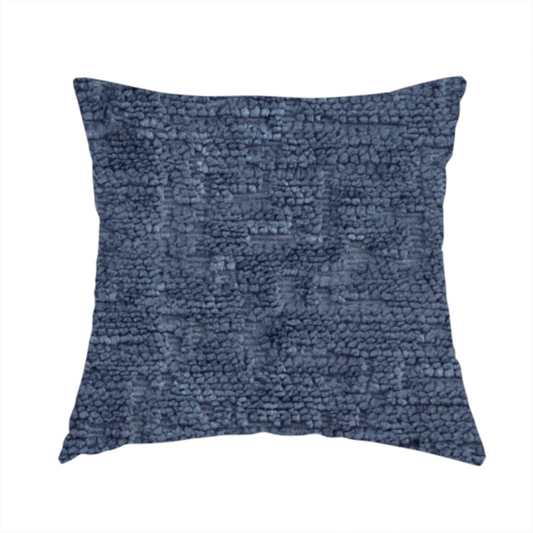 Dover Chenille Semi Plain In Blue Colour Upholstery Fabric CTR-2949 - Handmade Cushions