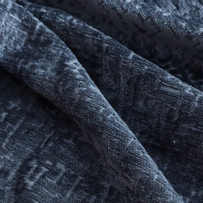 Dover Chenille Semi Plain In Blue Colour Upholstery Fabric CTR-2949