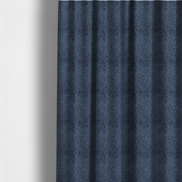 Dover Chenille Semi Plain In Blue Colour Upholstery Fabric CTR-2949 - Made To Measure Curtains