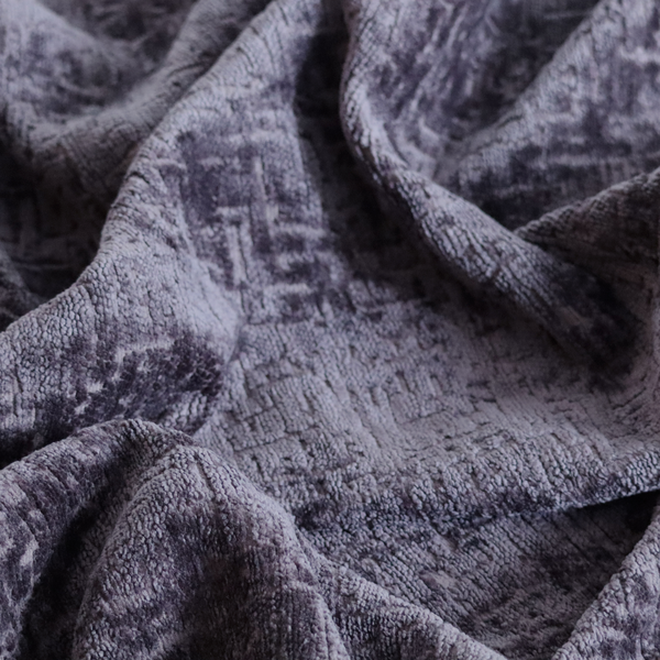 Dover Chenille Semi Plain In Purple Colour Upholstery Fabric CTR-2950