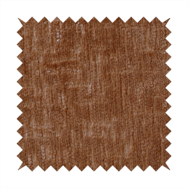 Dover Chenille Semi Plain In Tan Orange Colour Upholstery Fabric CTR-2951