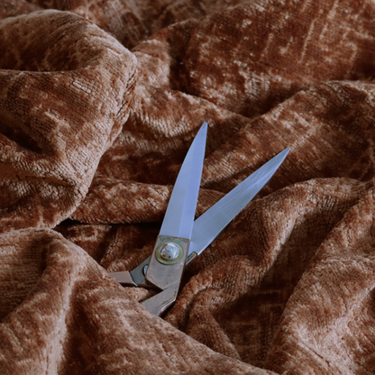 Dover Chenille Semi Plain In Tan Orange Colour Upholstery Fabric CTR-2951