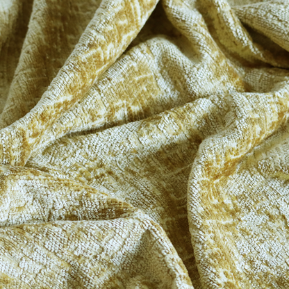 Dover Chenille Semi Plain In Gold Colour Upholstery Fabric CTR-2953