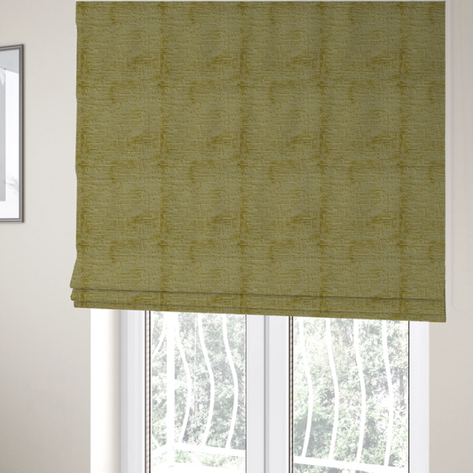 Dover Chenille Semi Plain In Gold Colour Upholstery Fabric CTR-2953 - Roman Blinds