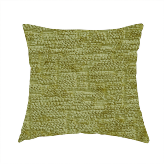 Dover Chenille Semi Plain In Lime Green Colour Upholstery Fabric CTR-2954 - Handmade Cushions