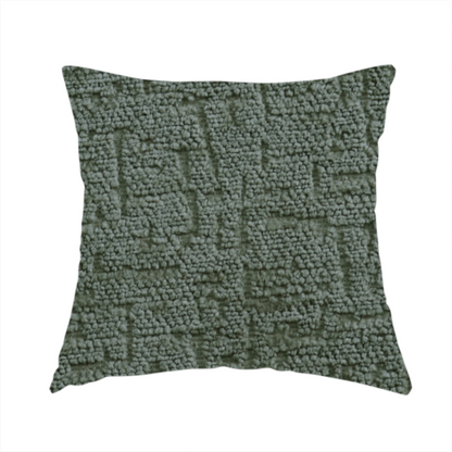 Dover Chenille Semi Plain In Army Green Colour Upholstery Fabric CTR-2955 - Handmade Cushions