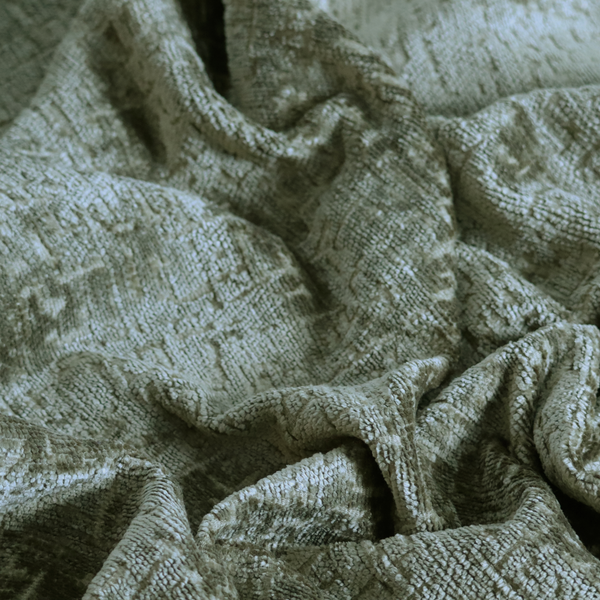Dover Chenille Semi Plain In Army Green Colour Upholstery Fabric CTR-2955
