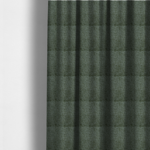 Dover Chenille Semi Plain In Army Green Colour Upholstery Fabric CTR-2955 - Made To Measure Curtains