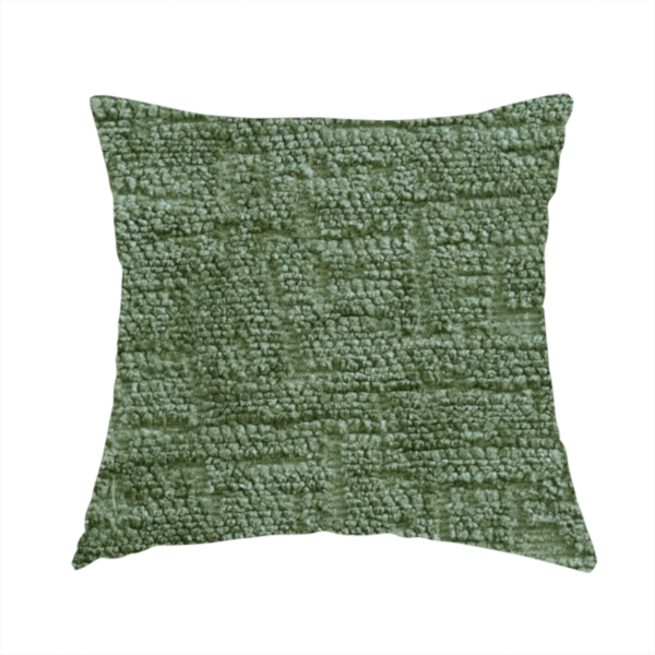 Dover Chenille Semi Plain In Green Colour Upholstery Fabric CTR-2956 - Handmade Cushions