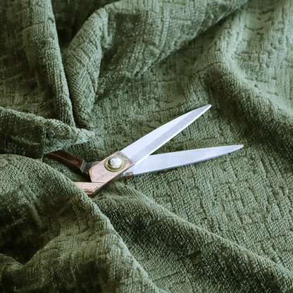 Dover Chenille Semi Plain In Green Colour Upholstery Fabric CTR-2956