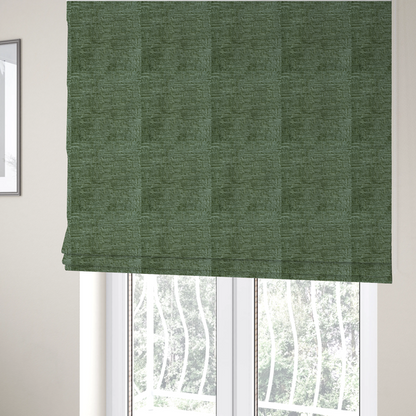 Dover Chenille Semi Plain In Green Colour Upholstery Fabric CTR-2956 - Roman Blinds
