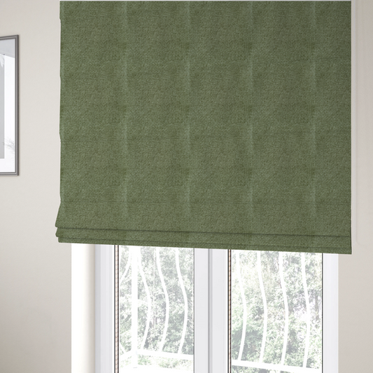 Patterdale Chenille Plain In Lime Green Colour Upholstery Fabric CTR-2957 - Roman Blinds