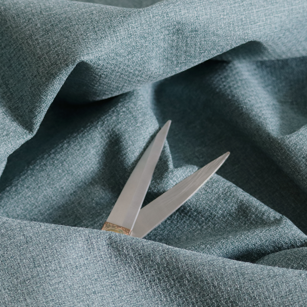 Patterdale Chenille Plain In Teal Blue Colour Upholstery Fabric CTR-2959