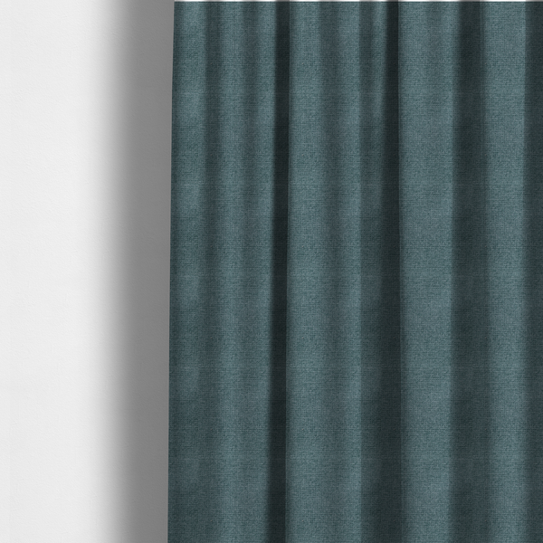 Patterdale Chenille Plain In Teal Blue Colour Upholstery Fabric CTR-2959 - Made To Measure Curtains