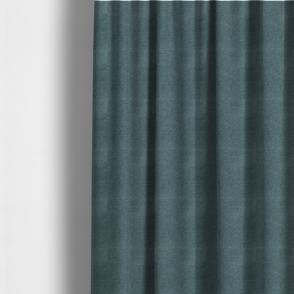 Patterdale Chenille Plain In Teal Blue Colour Upholstery Fabric CTR-2959 - Made To Measure Curtains