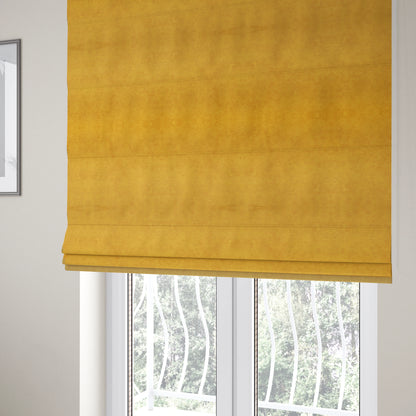 Elkhart Collection Soft Thick Durable Faux Suede Fabric In Yellow Colour Upholstery Fabric CTR-296 - Roman Blinds