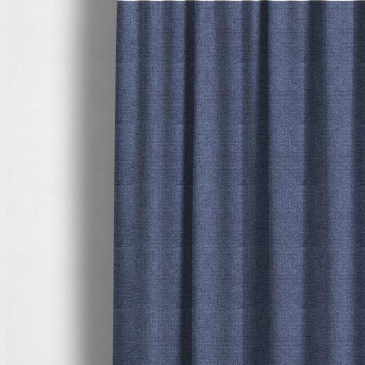 Patterdale Chenille Plain In Dark Blue Colour Upholstery Fabric CTR-2961 - Made To Measure Curtains