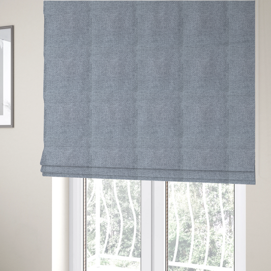 Patterdale Chenille Plain In Light Grey Colour Upholstery Fabric CTR-2964 - Roman Blinds