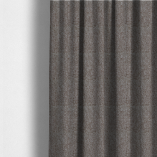 Patterdale Chenille Plain In Dark Brown Colour Upholstery Fabric CTR-2968 - Made To Measure Curtains